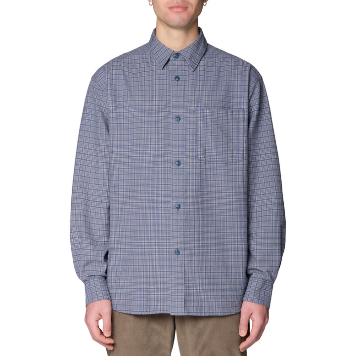 Mountain Hardwear Dusk Creek Relaxed Shirt - Men's Better Blue Mini Check