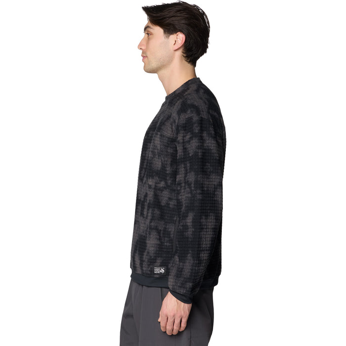 Mountain Hardwear Summit Grid™ Big Grid Pullover Crew - Men's Black Shadowdye Print