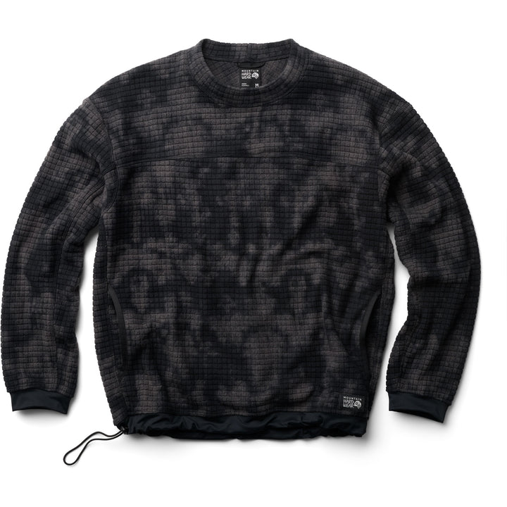 Mountain Hardwear Summit Grid™ Big Grid Pullover Crew - Men's Black Shadowdye Print
