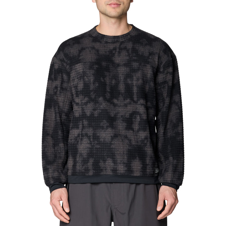 Mountain Hardwear Summit Grid™ Big Grid Pullover Crew - Men's Black Shadowdye Print