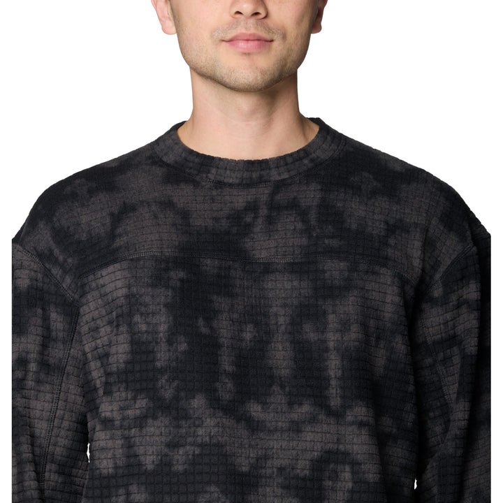 Mountain Hardwear Summit Grid™ Big Grid Pullover Crew - Men's Black Shadowdye Print