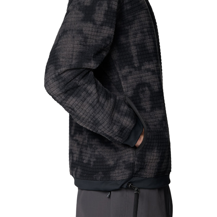 Mountain Hardwear Summit Grid™ Big Grid Pullover Crew - Men's Black Shadowdye Print