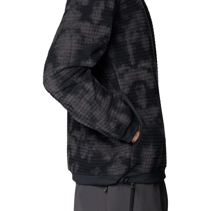Mountain Hardwear Summit Grid™ Big Grid Pullover Crew - Men's Black Shadowdye Print