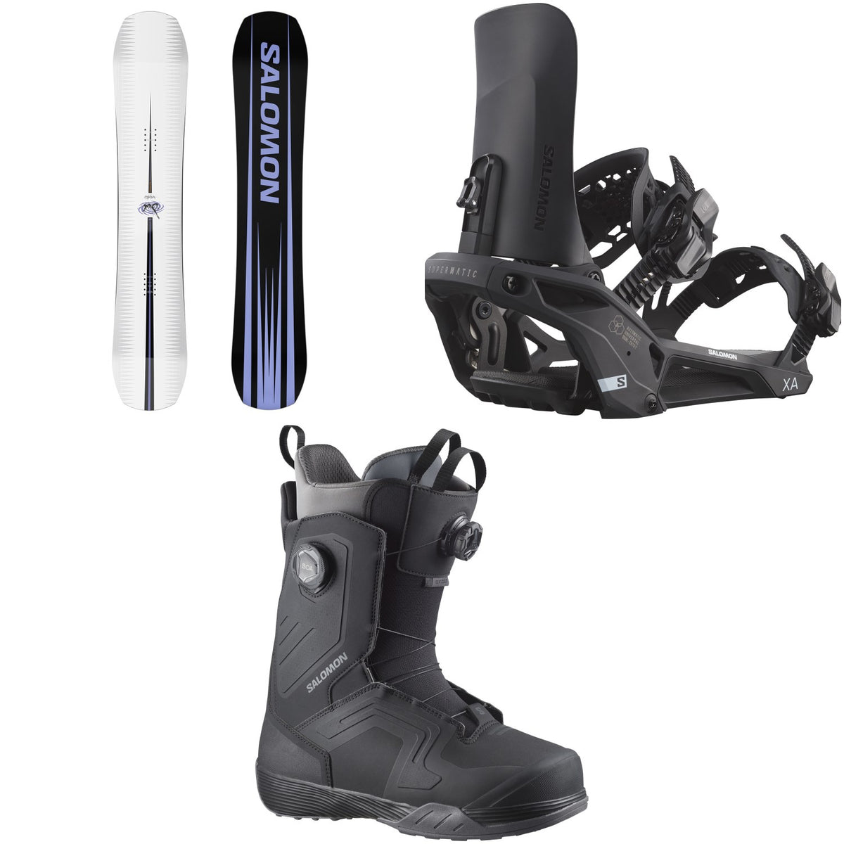 Salomon Assassin Snowboard + XA Supermatic Snowboard Bindings + Dialogue Dual Boa Snowboard Boots 2027