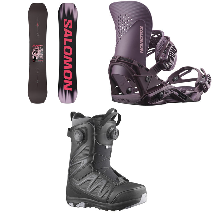Salomon No Drama Snowboard + Hologram Snowboard Bindings + Ivy BOA SJ Snowboard Boots - Women's 2027