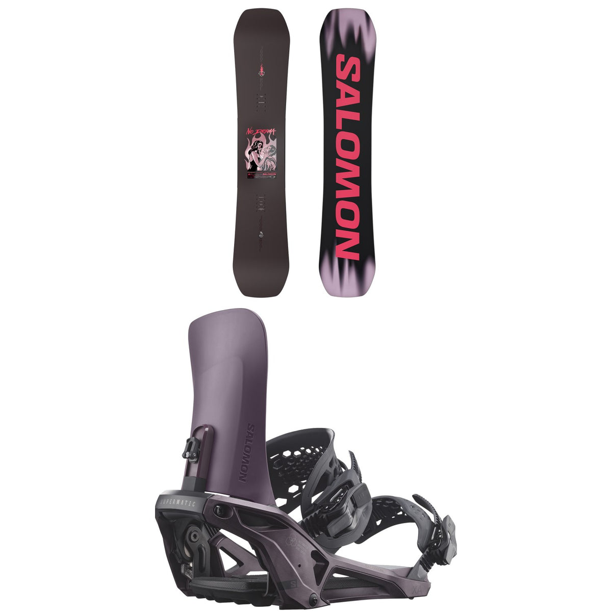 Salomon No Drama Snowboard + XA Supermatic Snowboard Bindings - Women's 2027