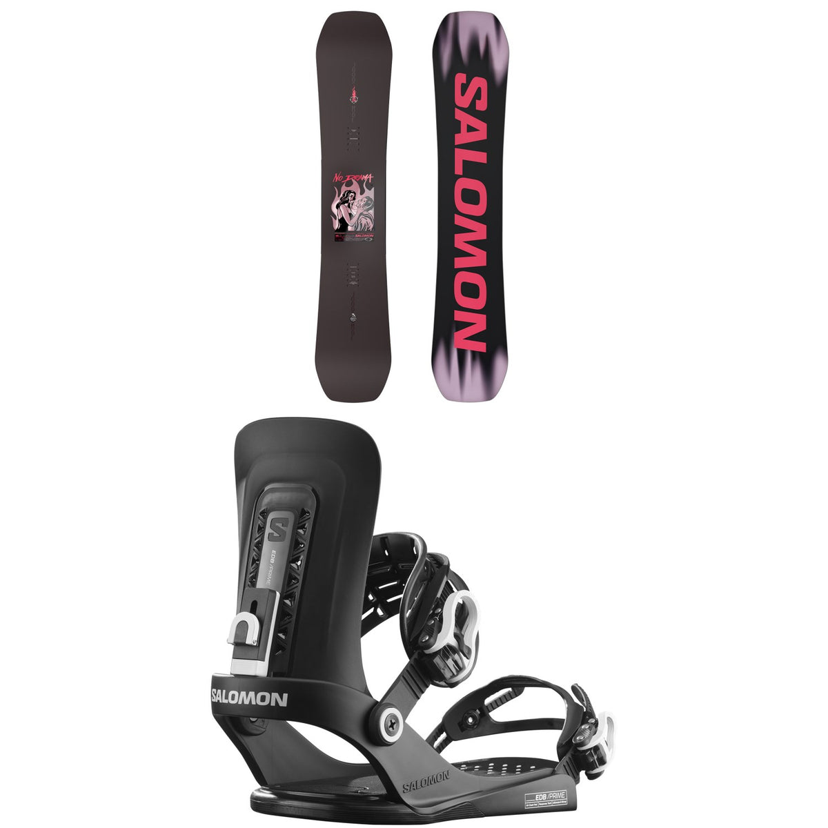Salomon No Drama Snowboard + EDB Prime Snowboard Bindings - Women's 2027