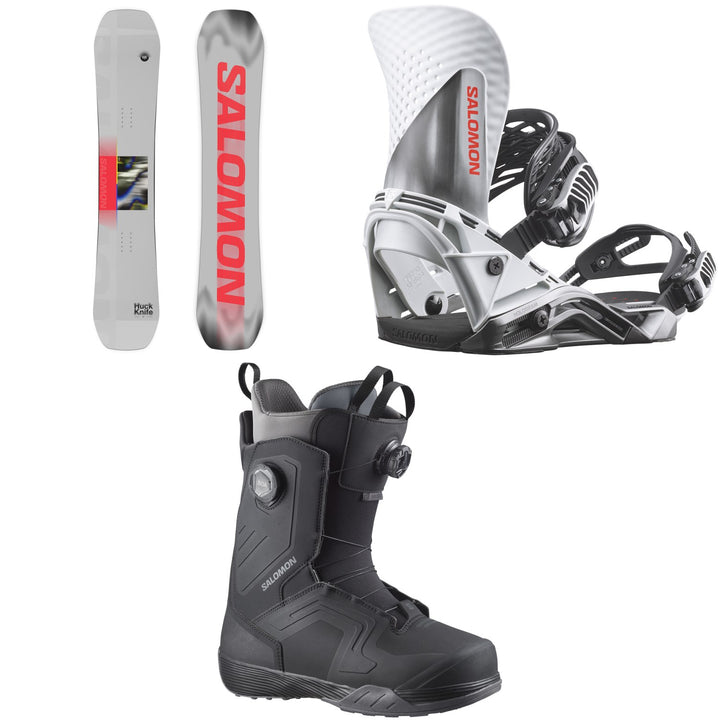Salomon Huck Knife Snowboard + Hologram Snowboard Bindings + Dialogue Dual Boa Snowboard Boots 2027