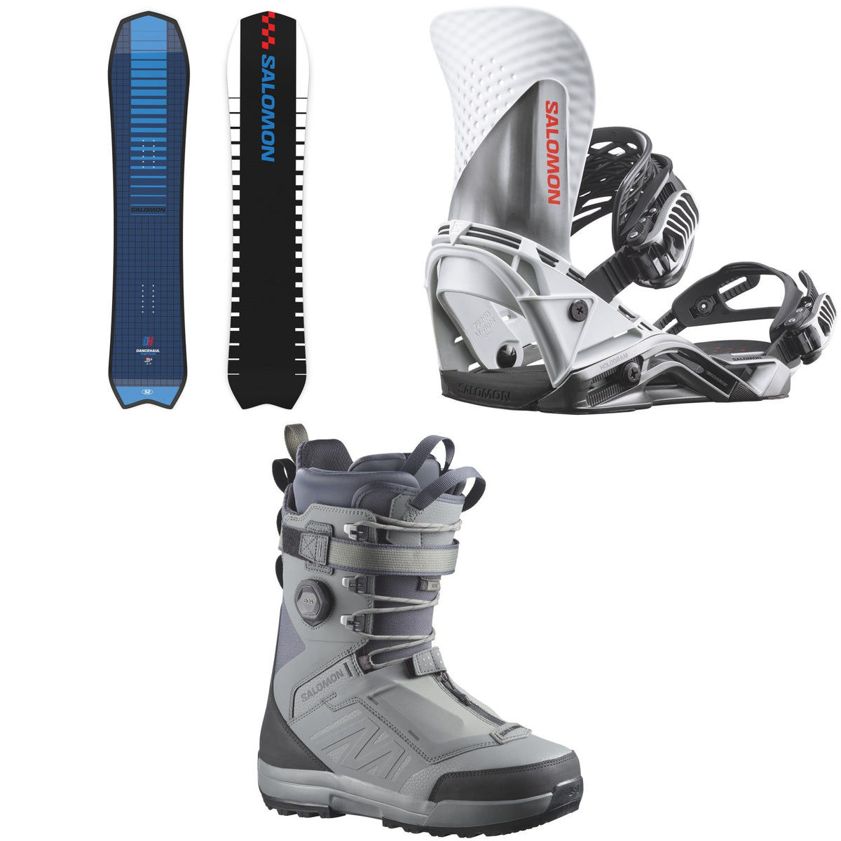 Salomon Dancehaul Snowboard + Hologram Snowboard Bindings + Echo Lace SJ Boa Snowboard Boots 2027