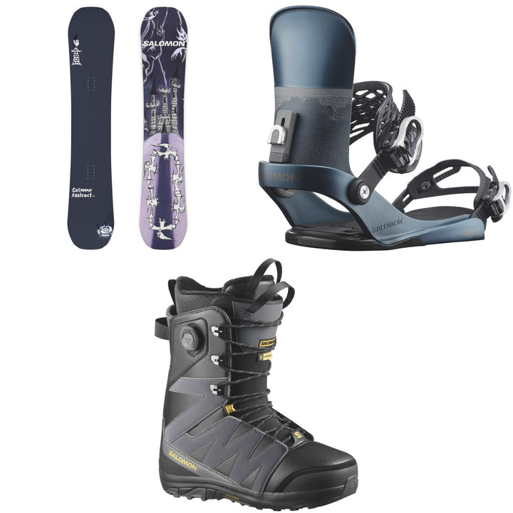 Salomon Abstract Snowboard + EDB Snowboard Bindings + X Approach Lace SJ Boa Snowboard Boots 2027