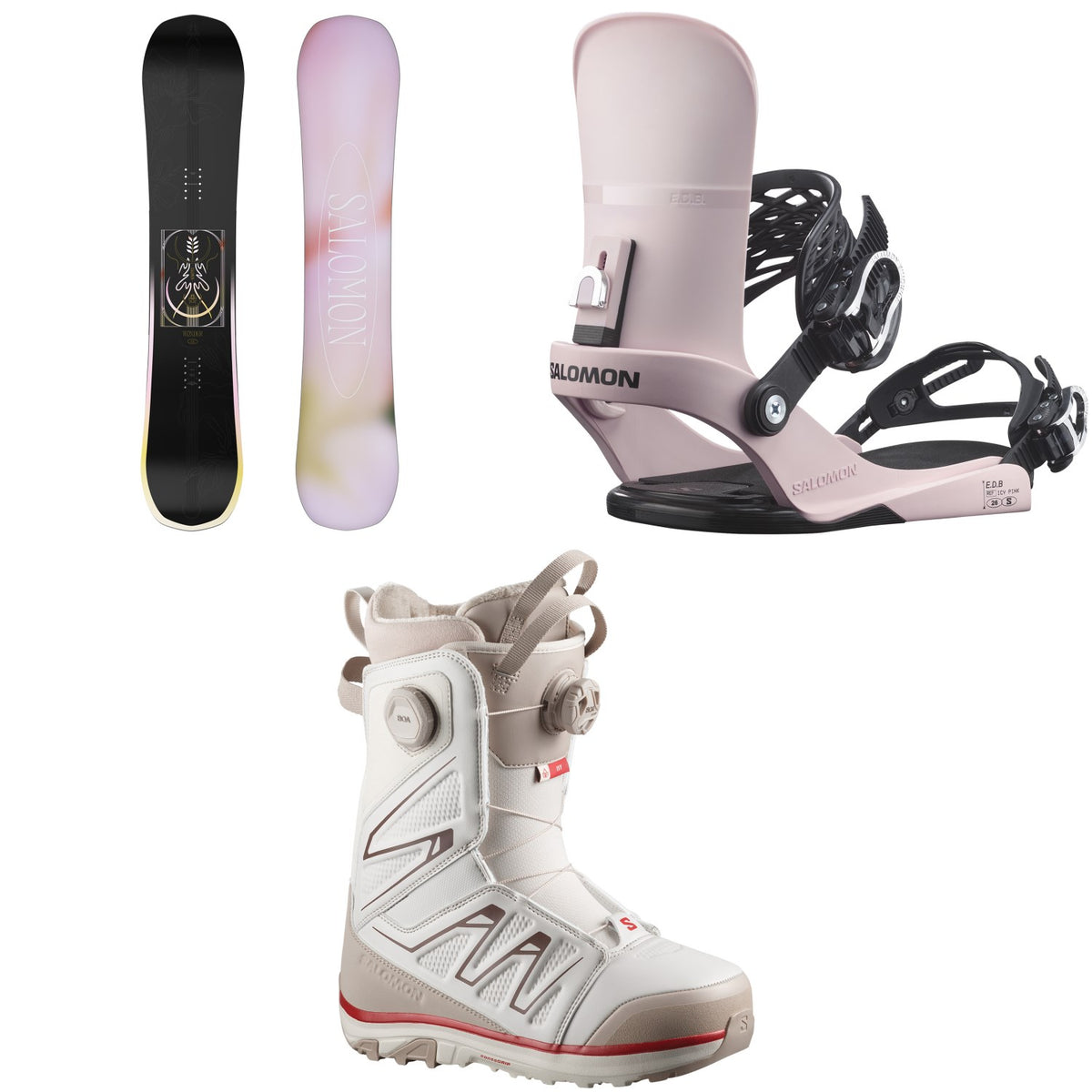 Salomon Wonder Snowboard + EDB Snowboard Bindings + Ivy BOA SJ Snowboard Boots - Women's 2027