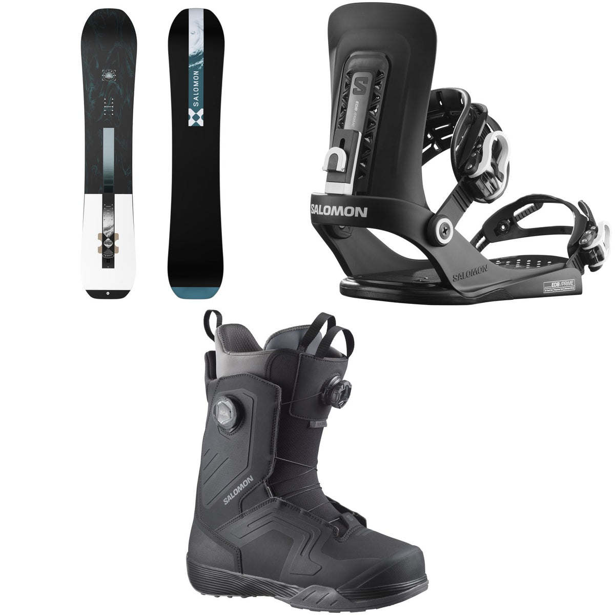 Salomon Sight Snowboard + EDB Prime Snowboard Bindings + Dialogue Dual Boa Snowboard Boots 2027