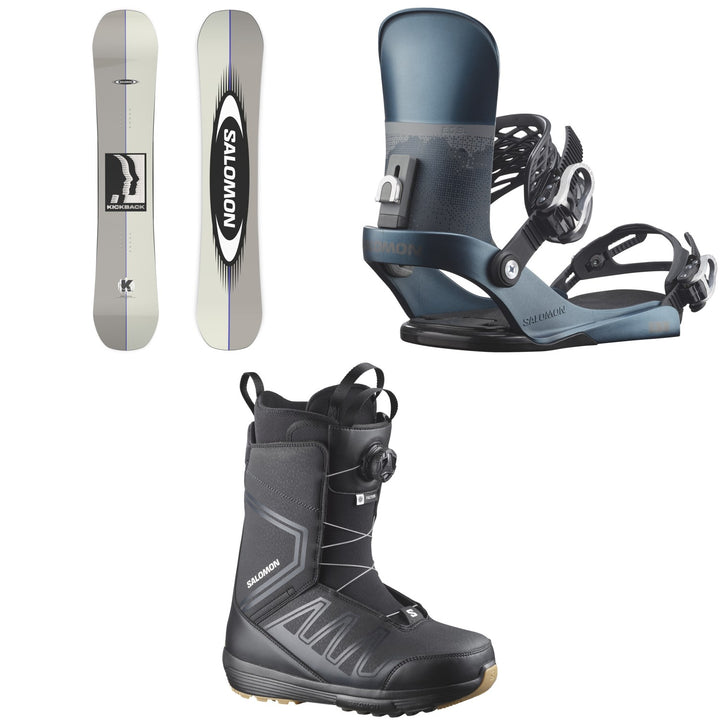 Salomon Kickback Snowboard + EDB Snowboard Bindings + Faction Boa Snowboard Boots 2027