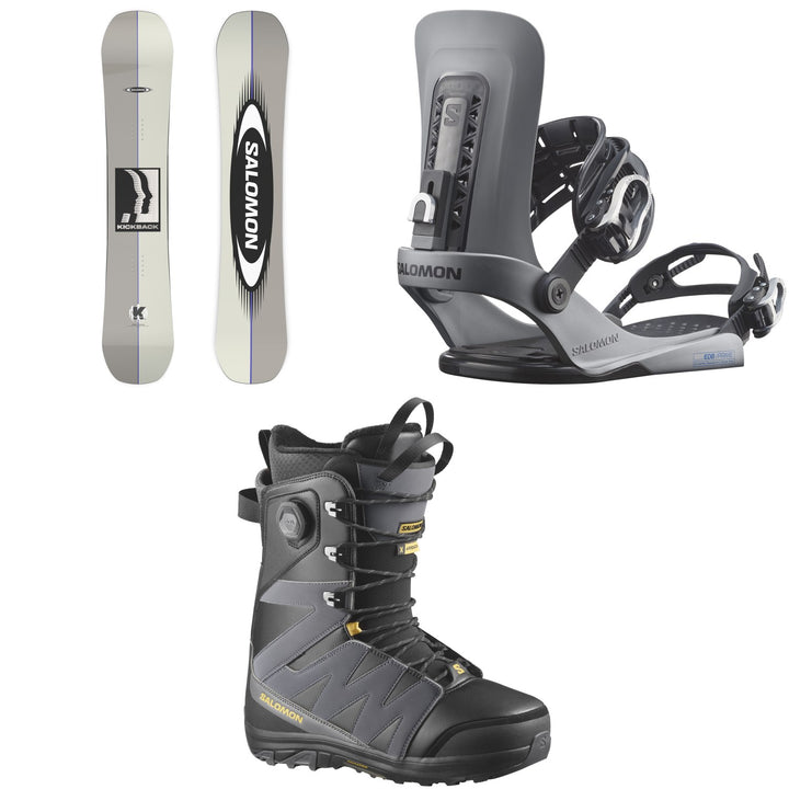 Salomon Kickback Snowboard + EDB Prime Snowboard Bindings + X Approach Lace SJ Boa Snowboard Boots 2027