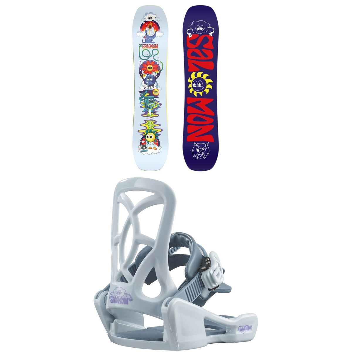 Salomon Team Snowboard + Goodtime XXS Snowboard Bindings - Kids' 2027