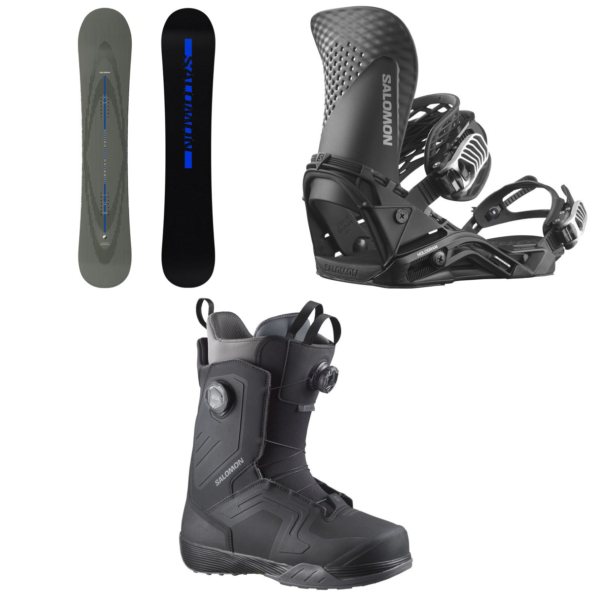 Salomon Highpath Snowboard + Hologram Snowboard Bindings + Dialogue Dual Boa Snowboard Boots 2027