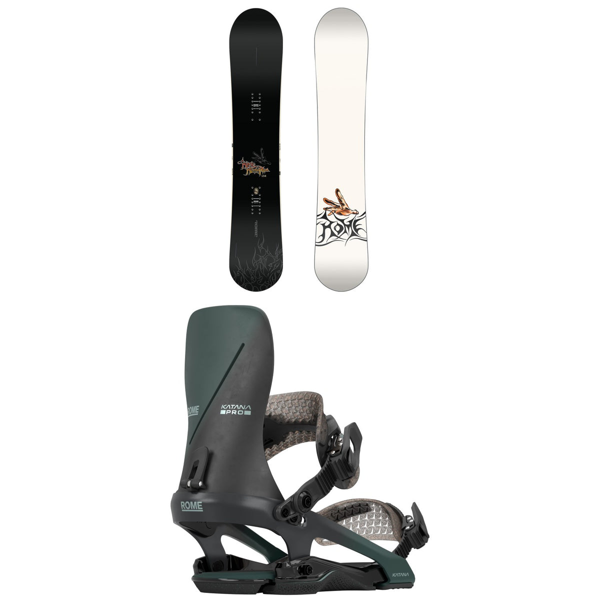Rome Rene Pro Snowboard + Katana FW Pro Snowboard Bindings 2027