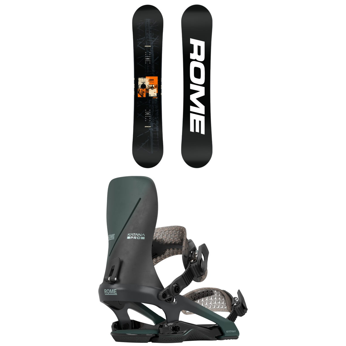 Rome Agent Pro Snowboard + Katana FW Pro Snowboard Bindings 2027