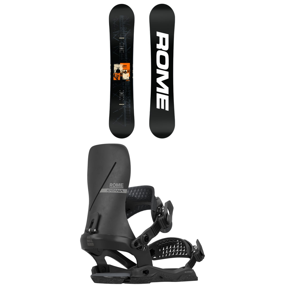 Rome Agent Pro Snowboard + Katana AW Snowboard Bindings 2027
