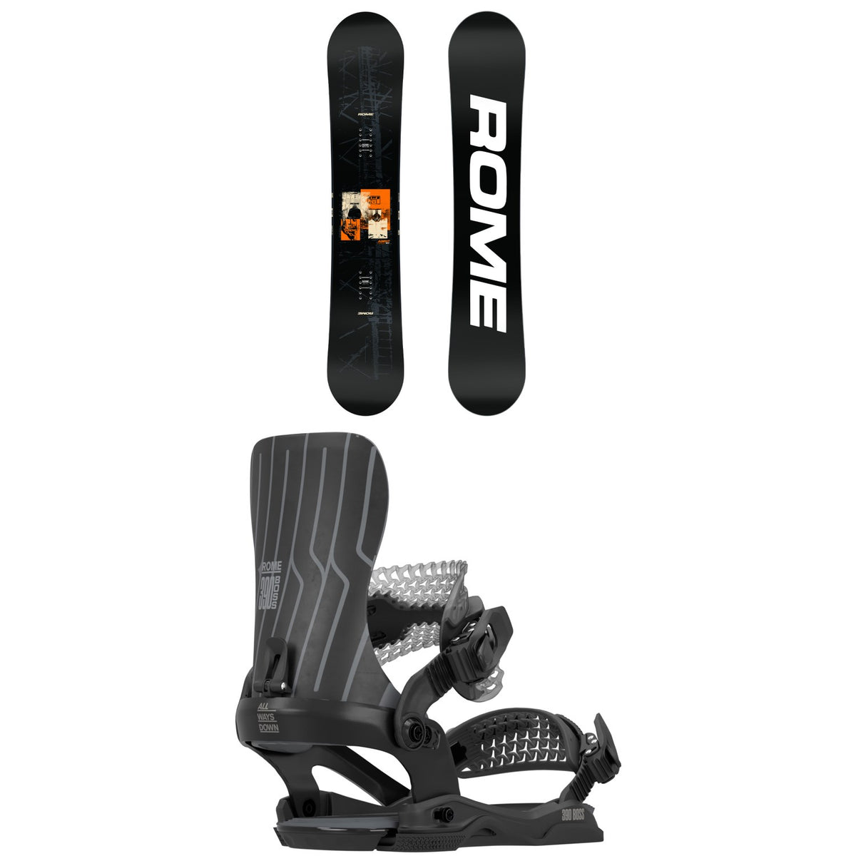 Rome Agent Pro Snowboard + 390 Boss AW Snowboard Bindings 2027