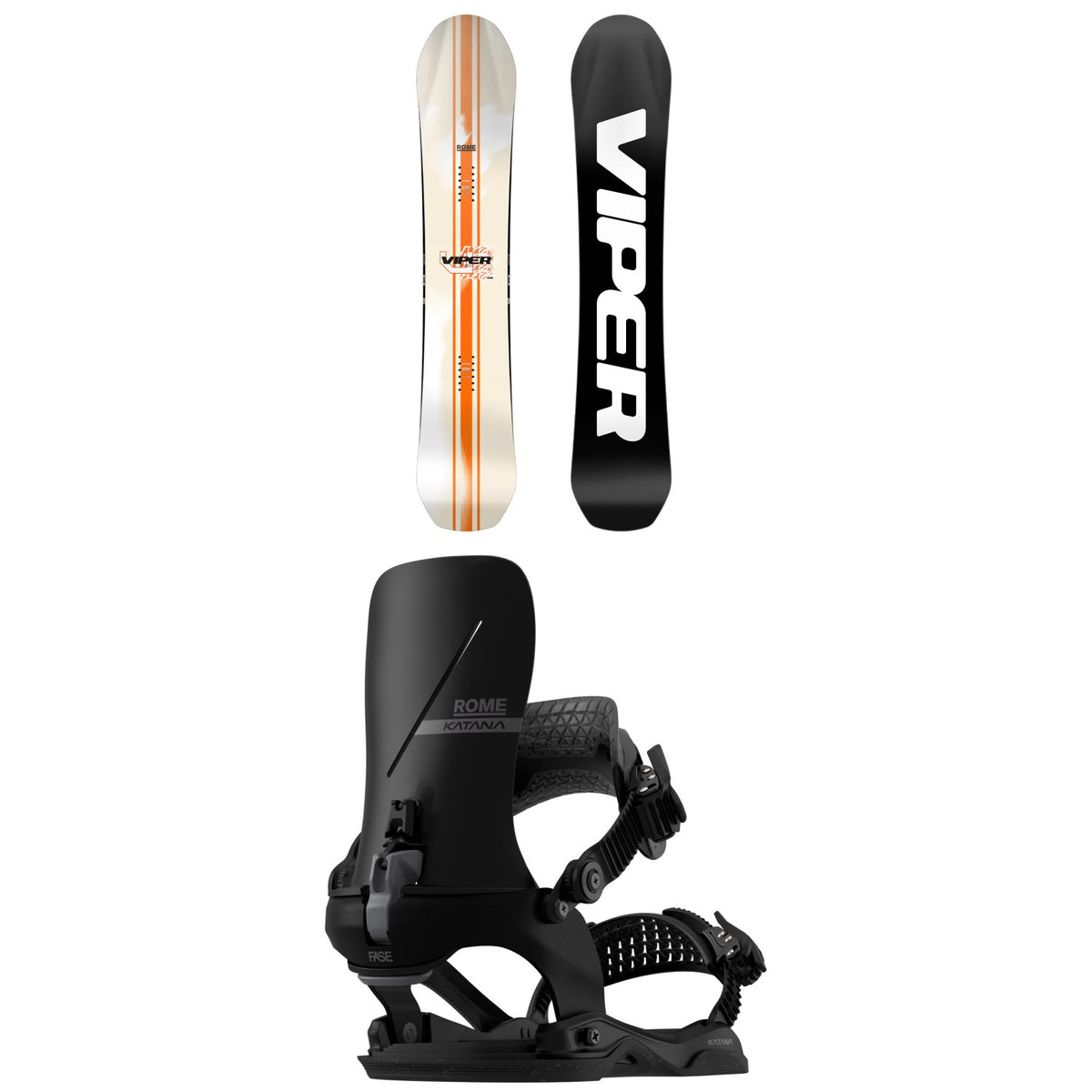 Rome Viper Pro Snowboard + Katana AW FASE Snowboard Bindings 2027