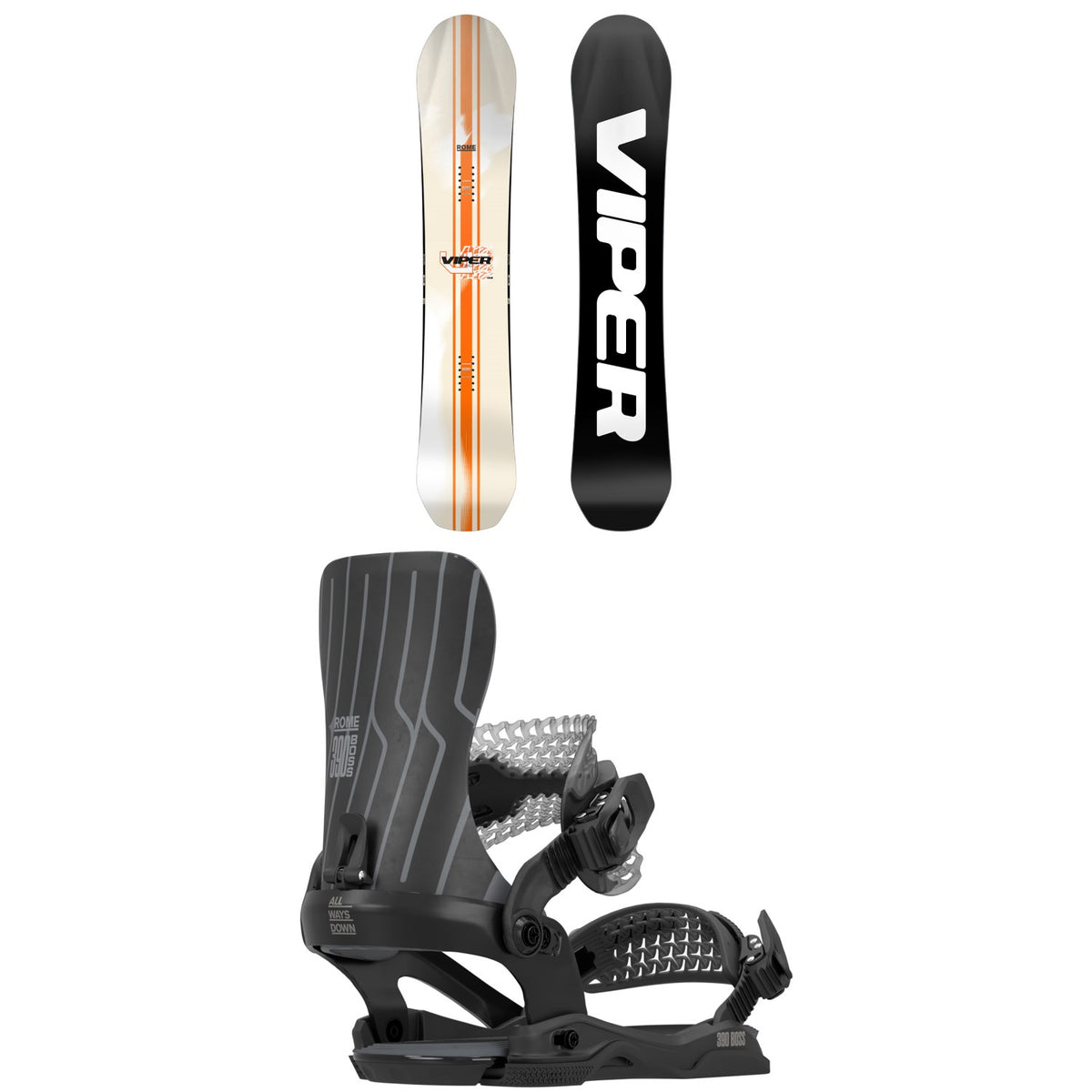Rome Viper Pro Snowboard + 390 Boss AW Snowboard Bindings 2027