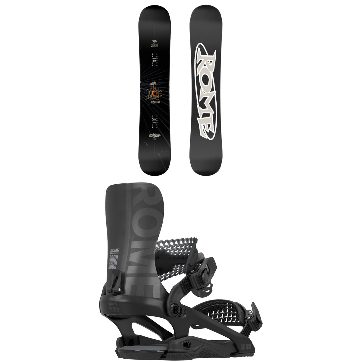 Rome Artifact Pro Snowboard + 390 Boss FW Snowboard Bindings 2027