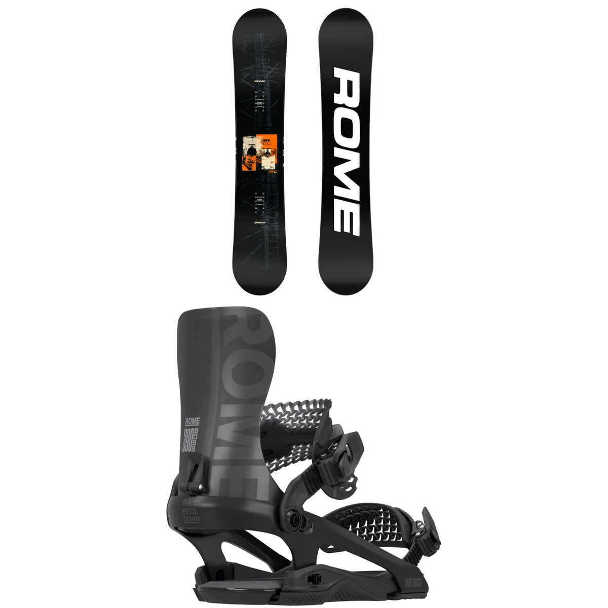 Rome Agent Pro Snowboard + 390 Boss FW Snowboard Bindings 2027