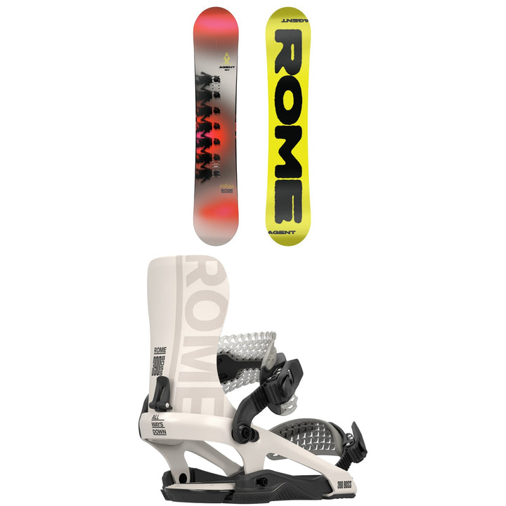 Rome Agent Snowboard + 390 Boss FW Snowboard Bindings 2026