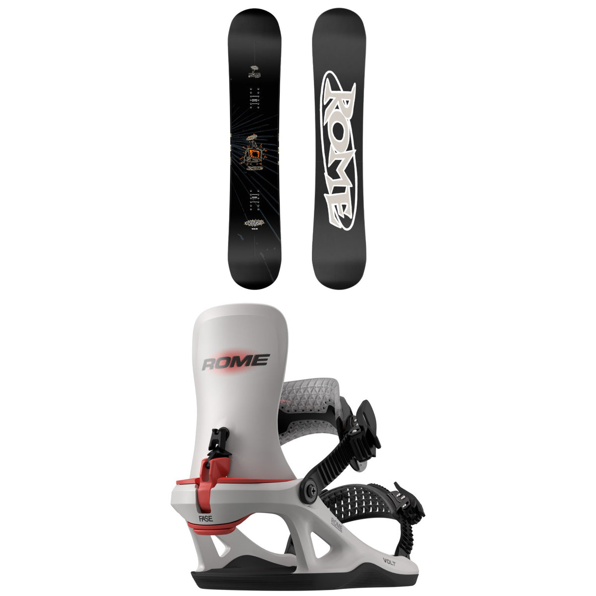 Rome Artifact Pro Snowboard + Volt FASE Snowboard Bindings 2027