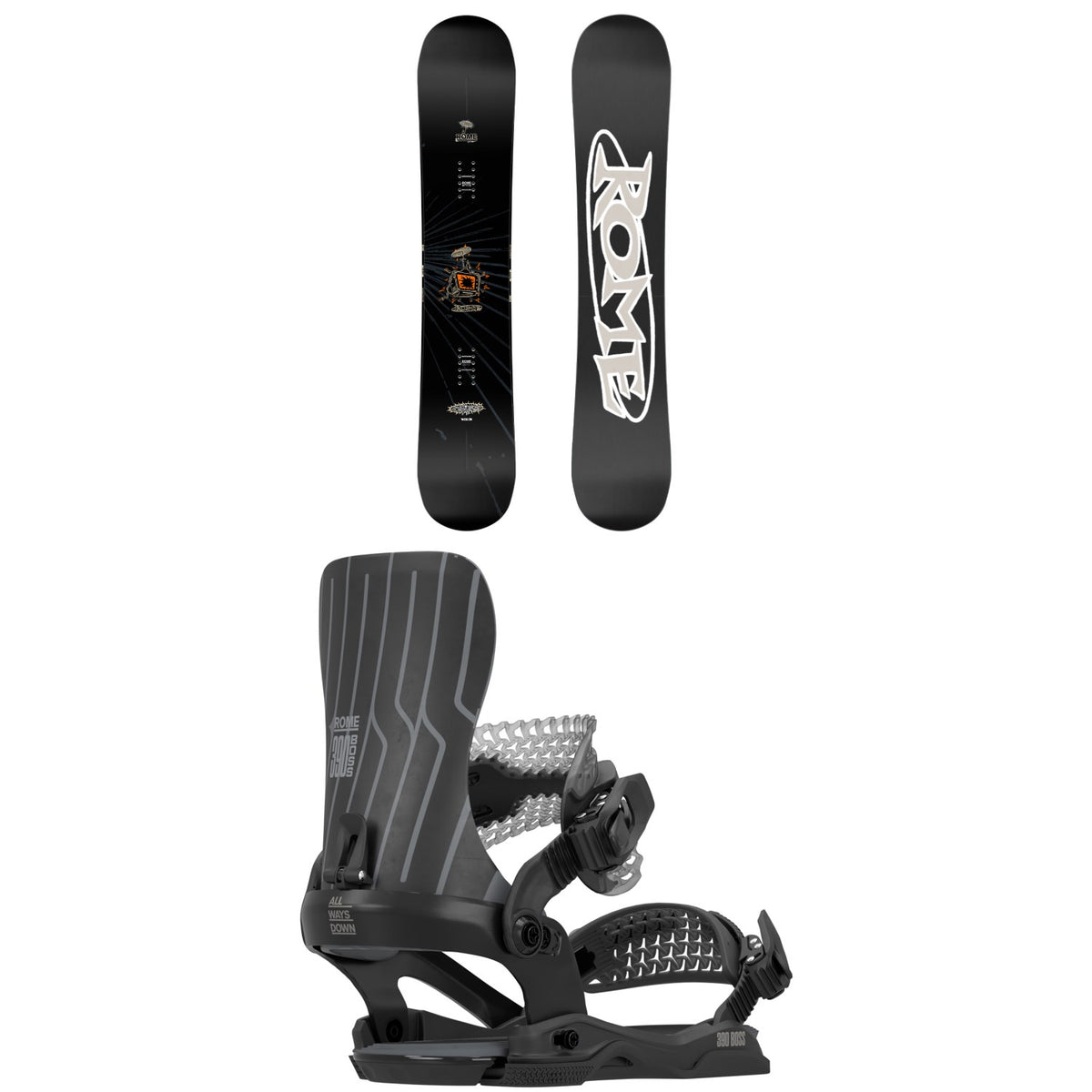 Rome Artifact Pro Snowboard + 390 Boss AW Snowboard Bindings 2027