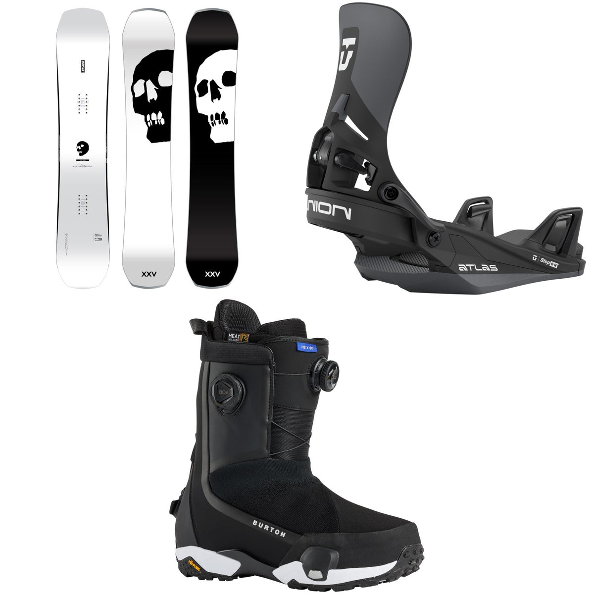 CAPiTA The Black Snowboard of Death Snowboard + Union Atlas Step On Snowboard Bindings + Burton Highshot X Step On Snowboard Boots 2026