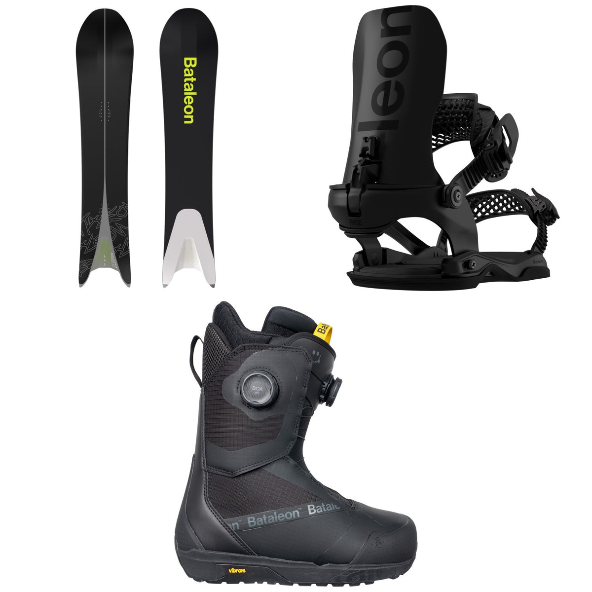 Bataleon Surfer Snowboard + Blaster AW FASE Snowboard Bindings + Salsa Double Boa Snowboard Boots 2027