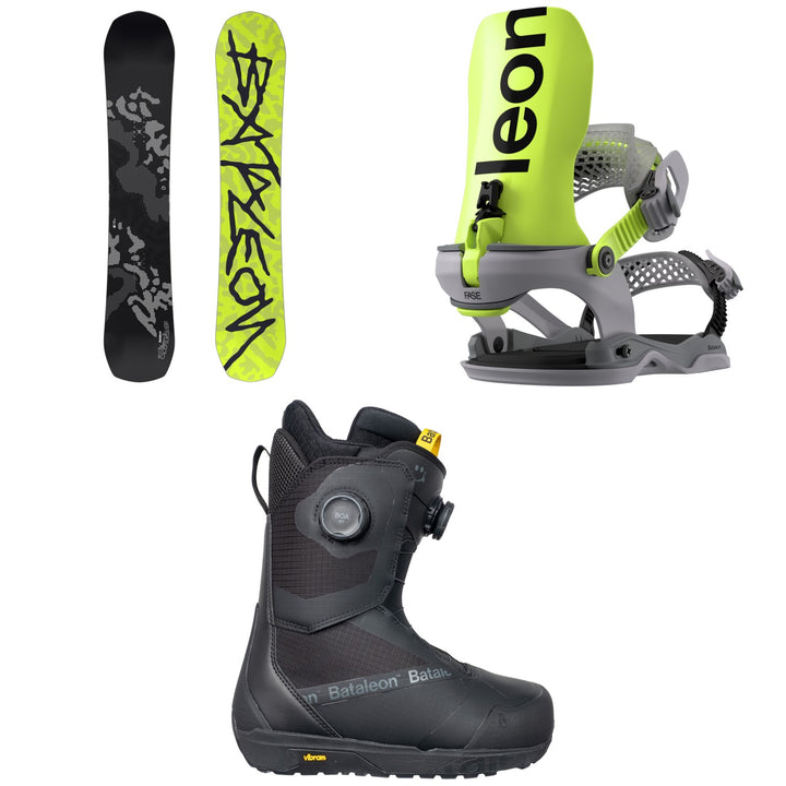 Bataleon Turbo Snowboard + Blaster AW FASE Snowboard Bindings + Salsa Double Boa Snowboard Boots 2027