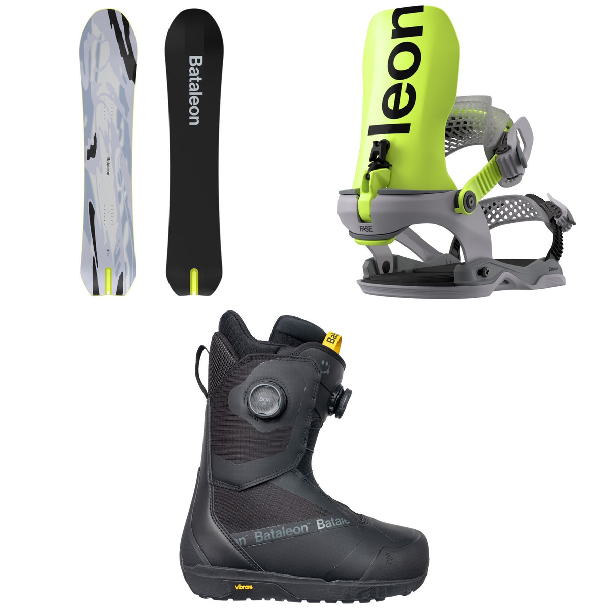 Bataleon Cameleon Snowboard + Blaster AW FASE Snowboard Bindings + Salsa Double Boa Snowboard Boots 2027