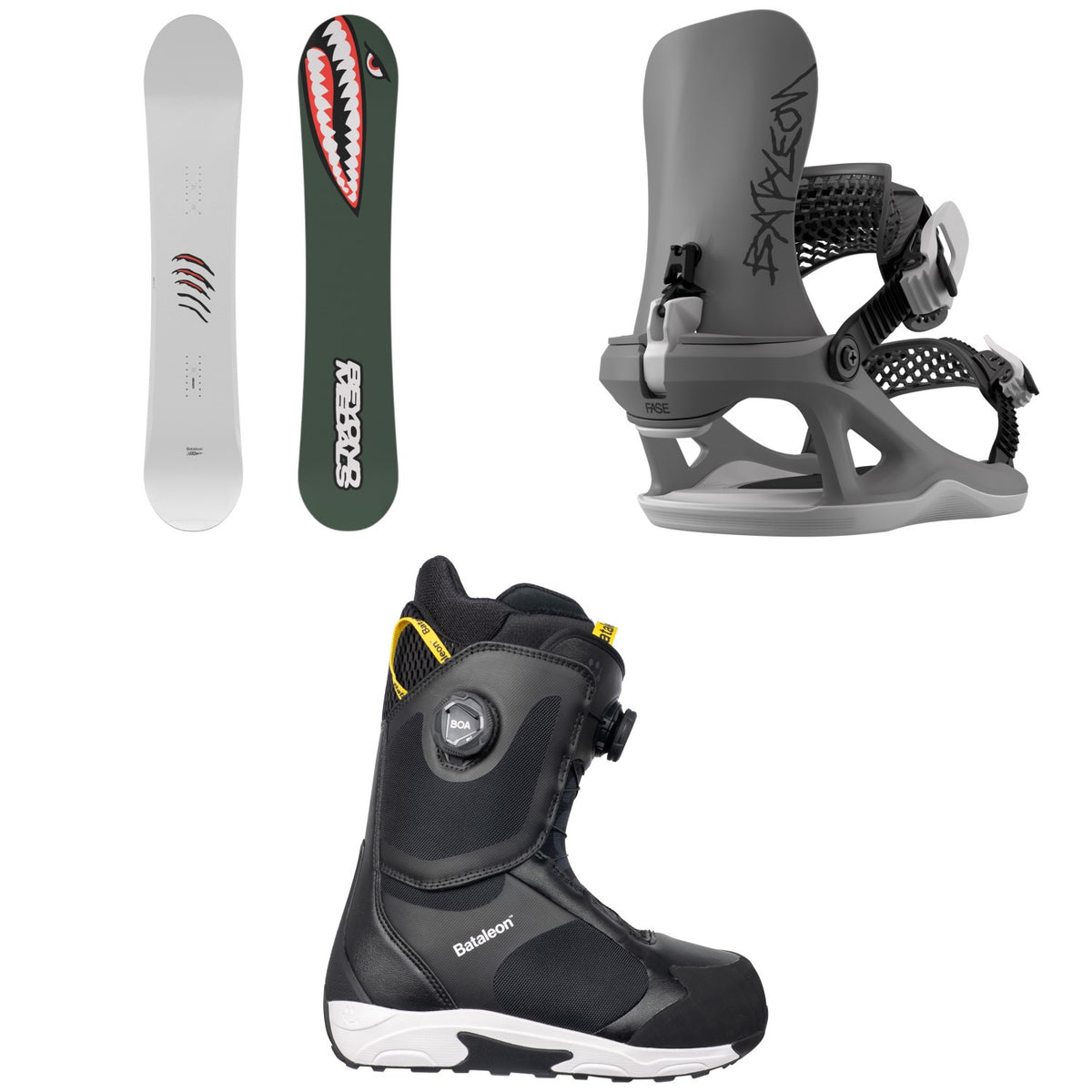 Bataleon Tornado x Beyond Medals Snowboard + Ghost FASE Snowboard Bindings + Rave Double Boa Snowboard Boots 2027