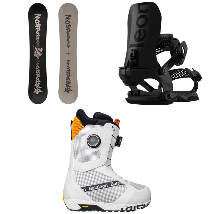Bataleon Disaster+ Snowboard + Blaster AW FASE Snowboard Bindings + Salsa Double Boa Snowboard Boots 2027