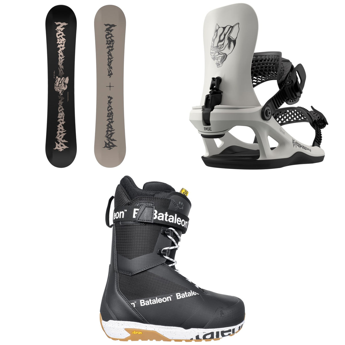 Bataleon Disaster+ Snowboard + Ghost FASE Snowboard Bindings + Salsa Lace Snowboard Boots 2027