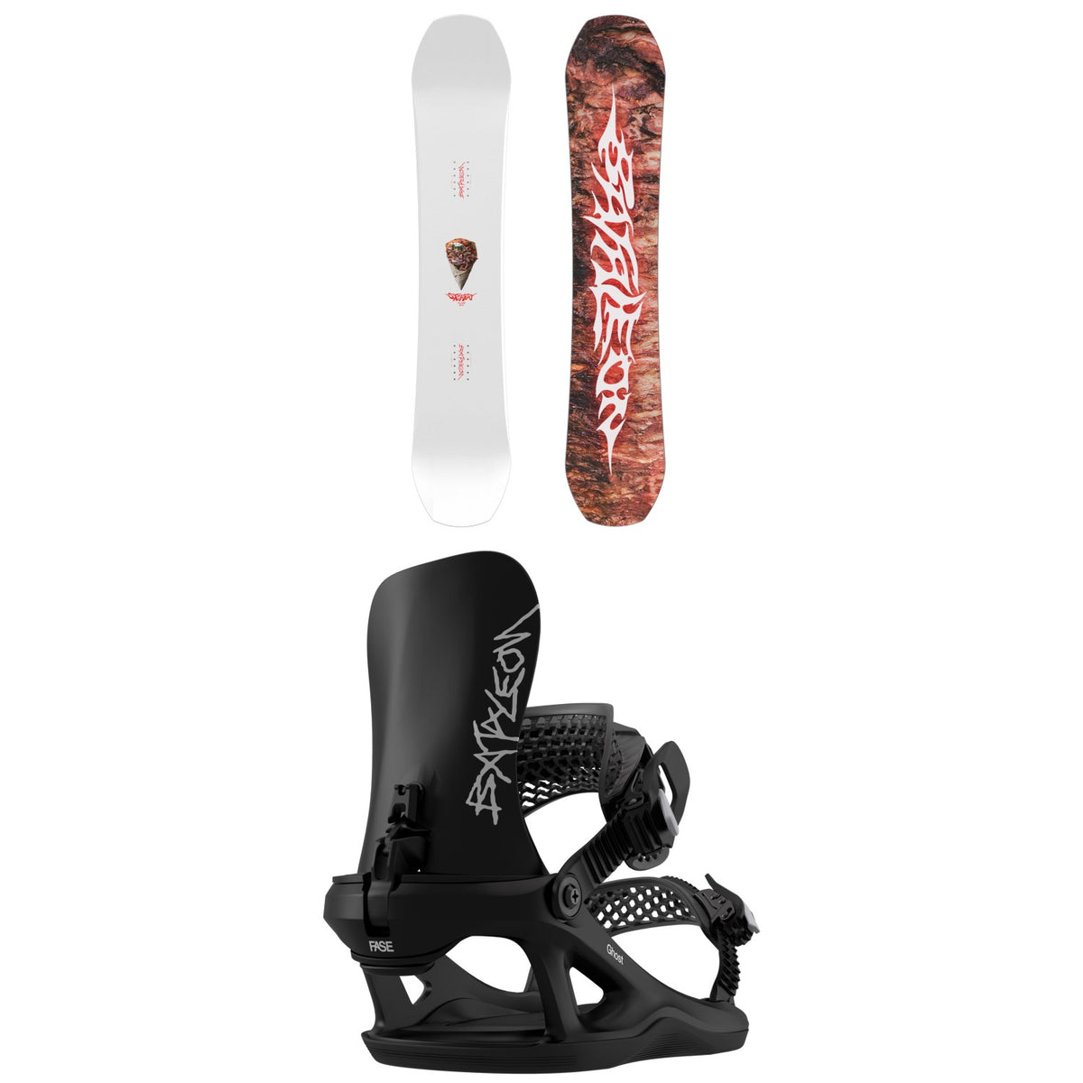 Bataleon Stereo Team Snowboard + Ghost FASE Snowboard Bindings 2027