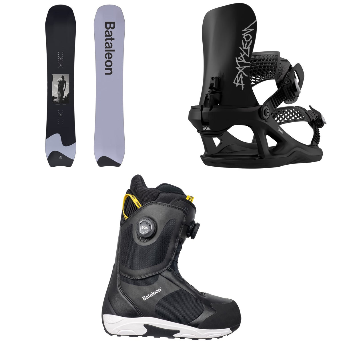 Bataleon Whatever x Petrovsky & Ramone Snowboard + Ghost FASE Snowboard Bindings + Rave Double Boa Snowboard Boots 2027