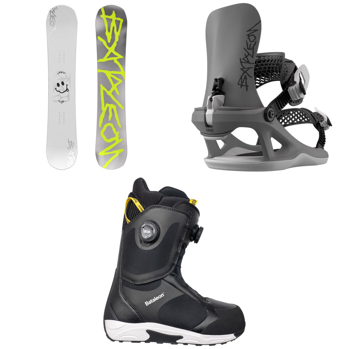 Bataleon Evil Twin Snowboard + Ghost FASE Snowboard Bindings + Rave Double Boa Snowboard Boots 2027