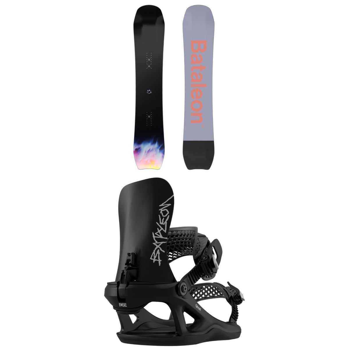 Bataleon Whatever Snowboard + Ghost FASE Snowboard Bindings 2027