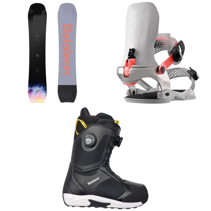Bataleon Whatever Snowboard + Blaster AW FASE Snowboard Bindings + Rave Double Boa Snowboard Boots 2027