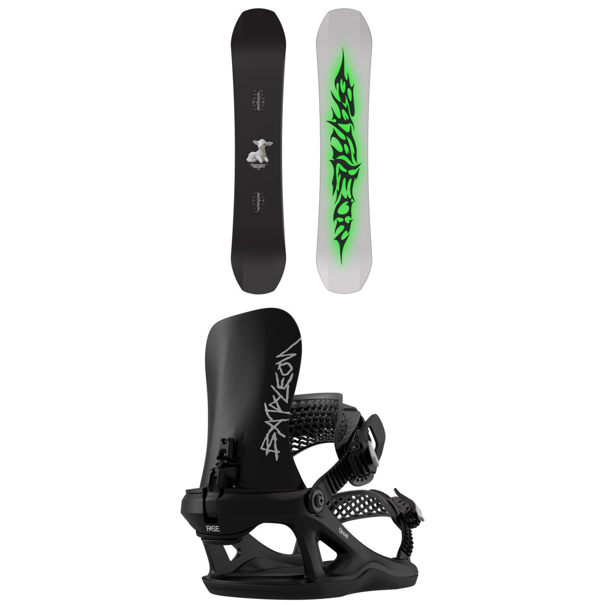 Bataleon Stereo Snowboard + Ghost FASE Snowboard Bindings 2027