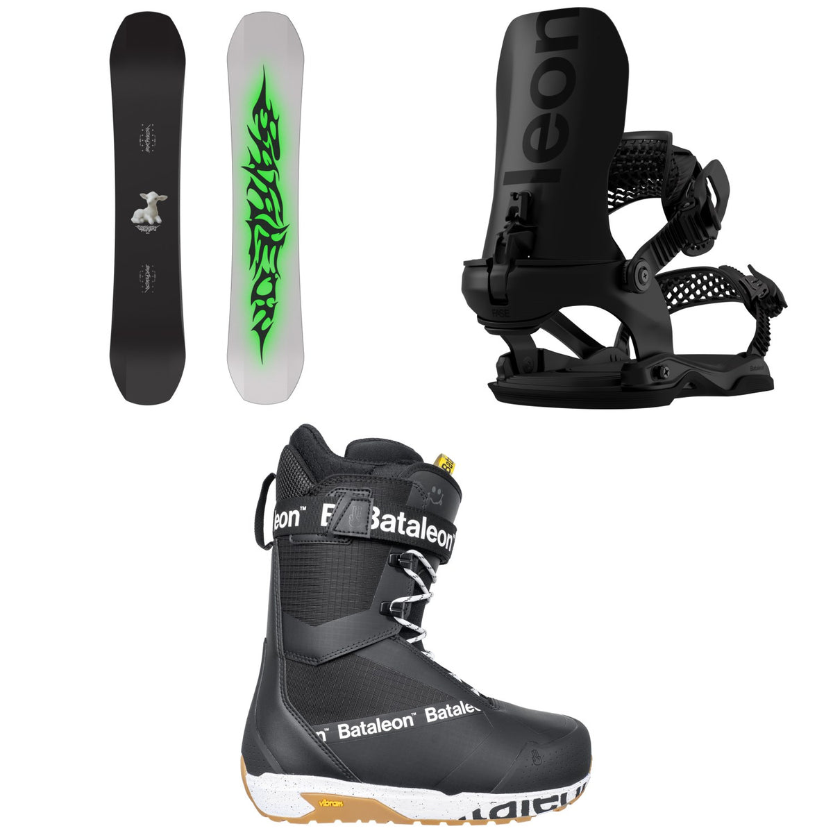 Bataleon Stereo Snowboard + Blaster AW FASE Snowboard Bindings + Salsa Lace Snowboard Boots 2027