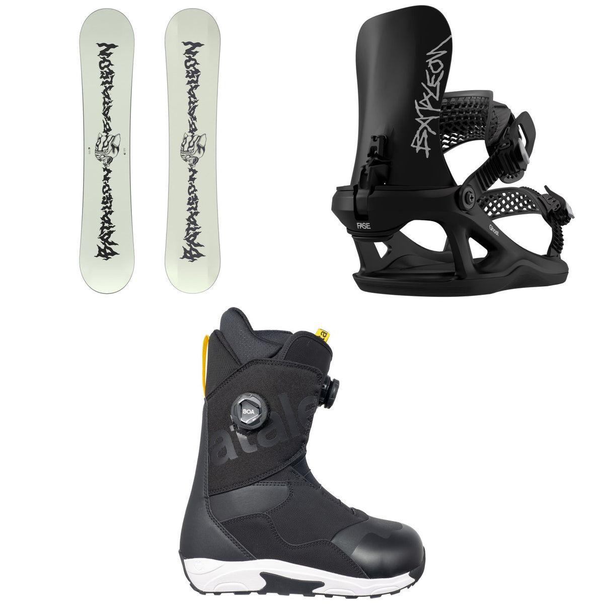 Bataleon Disaster Snowboard + Ghost FASE Snowboard Bindings + Twist Double Boa Snowboard Boots 2027