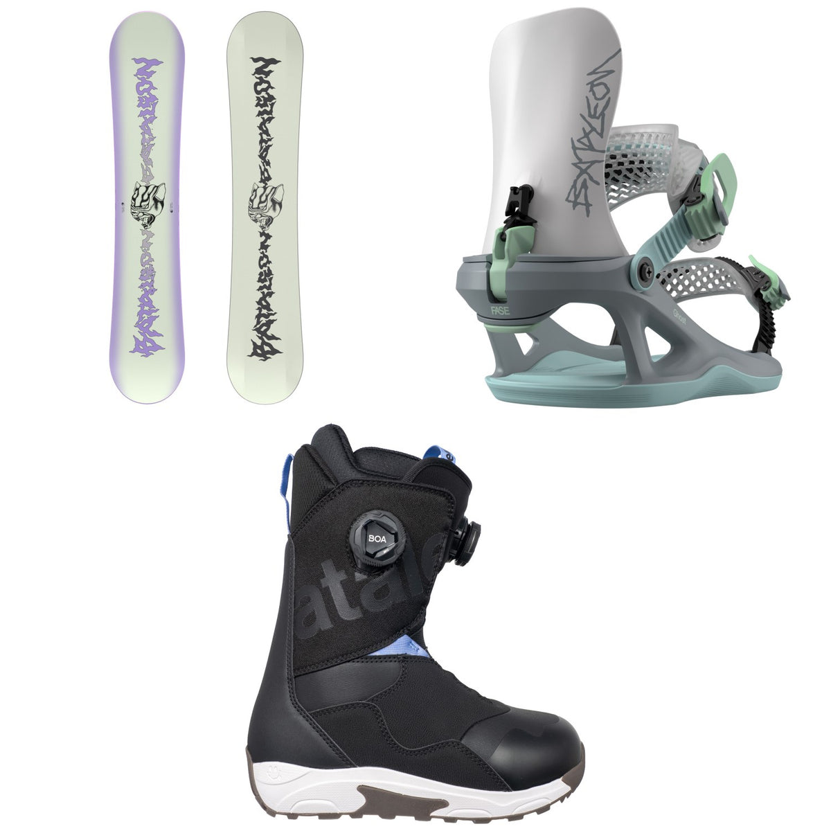Bataleon Disaster Snowboard + Ghost FASE Snowboard Bindings + Twist Double Boa Snowboard Boots - Women's 2027