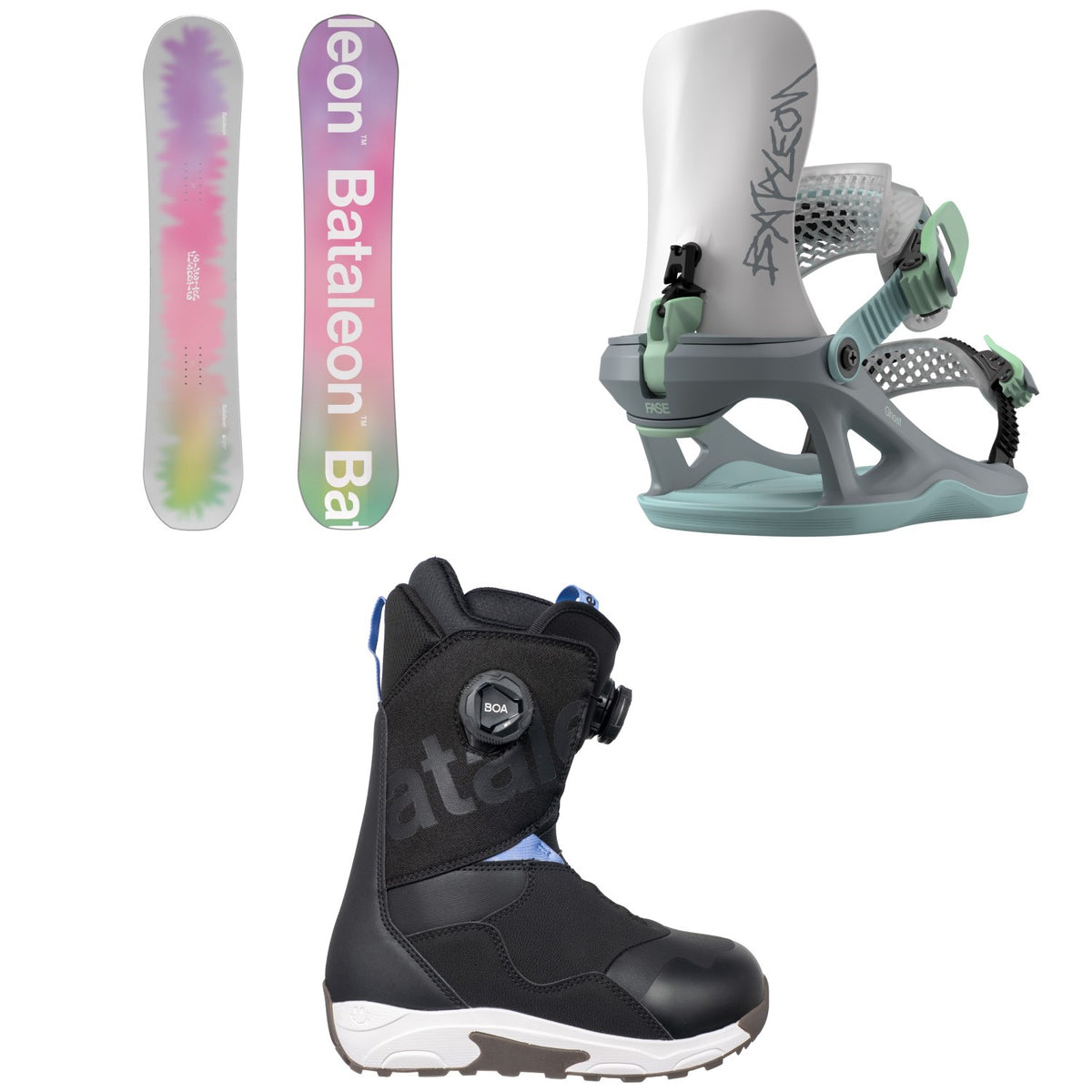 Bataleon Feelbetter Snowboard + Ghost FASE Snowboard Bindings + Twist Double Boa Snowboard Boots - Women's 2027