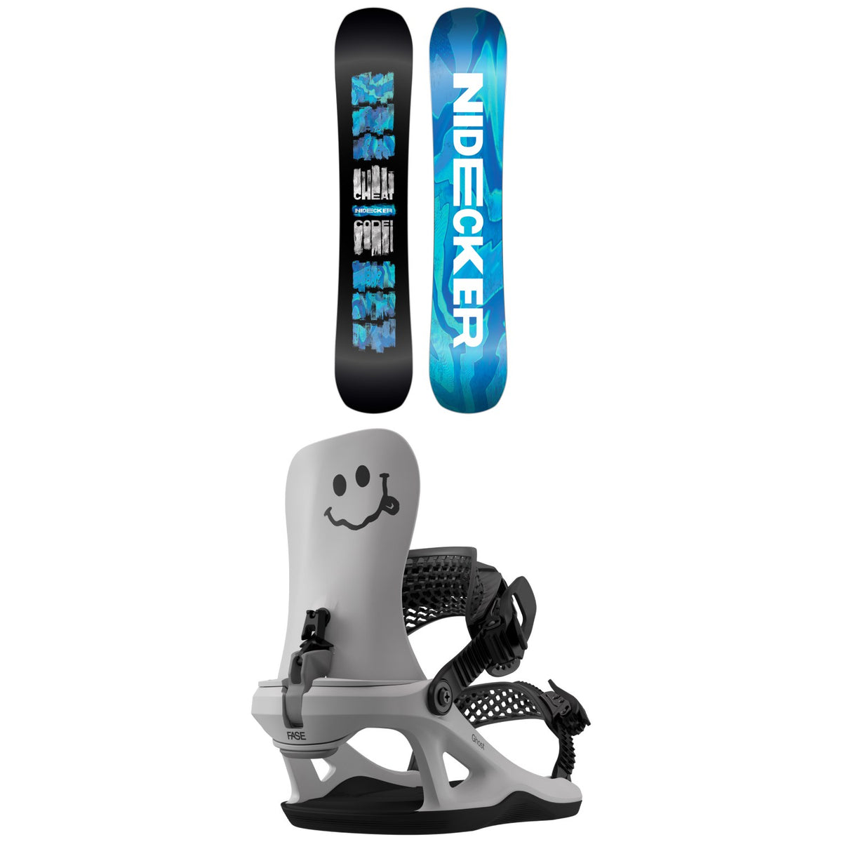 Nidecker Cheat Code Snowboard + Bataleon Ghost FASE Snowboard Bindings - Kids' 2027