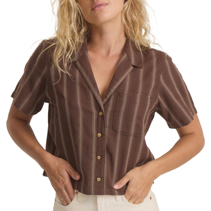 Roark Crosswinds Camp Shirt - Women's Coco Bean